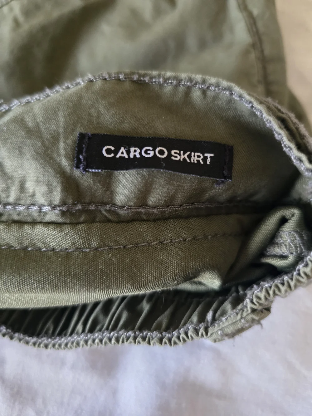 Justice Olive Green Cargo Skirt with Belt Detail